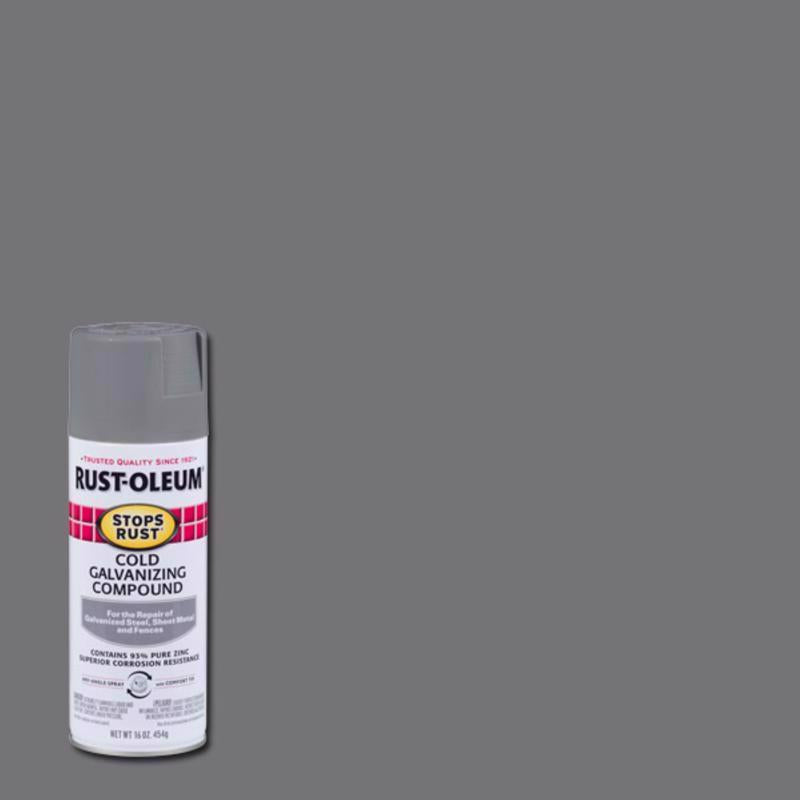 Rust-Oleum Stops Rust Flat/Matte Gray Cold Galvanizing Compound Spray 16 oz - Case of 6