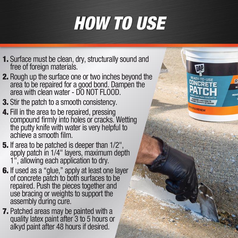 DAP Concrete Patch 32 oz Gray - Case of 6