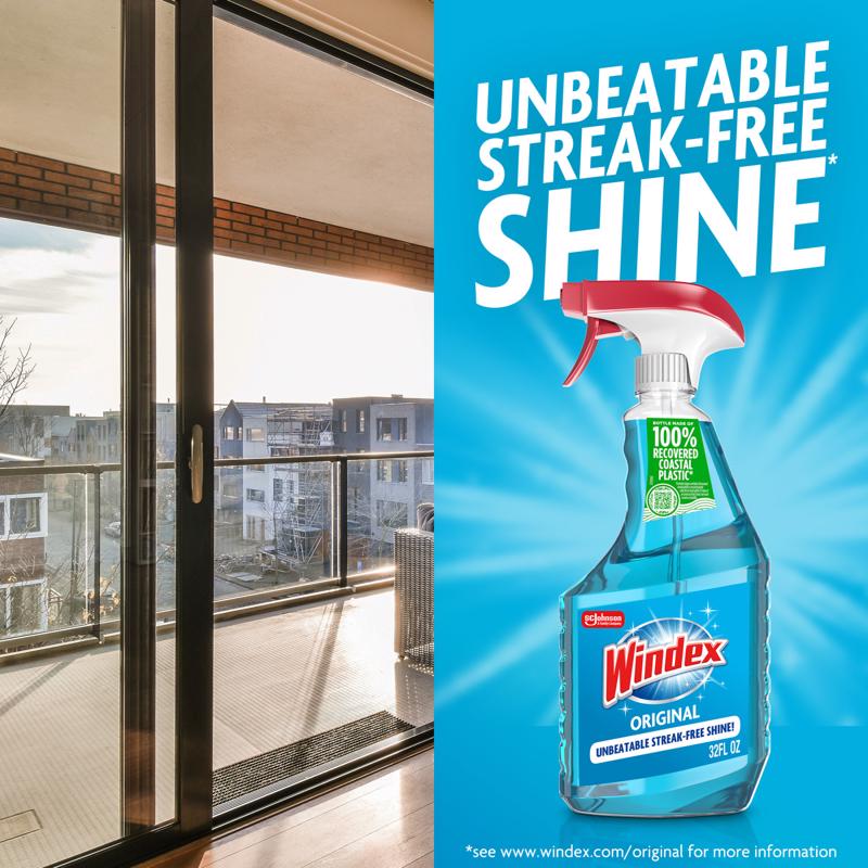 Windex Original No Scent Glass Cleaner 23 oz Liquid - Case of 8