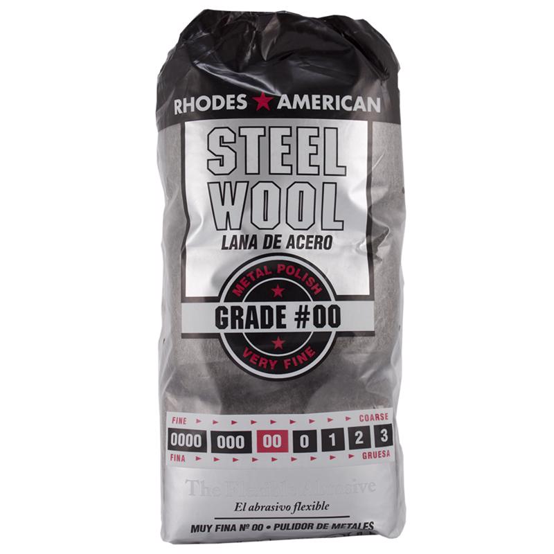 Rhodes American 00 Grade Very Fine Steel Wool Pad 12 pk - Case of 6