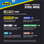 Rhodes American 0 Grade Fine Steel Wool Pad 12 pk - Case of 6