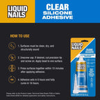 Liquid Nails Clear Small Projects High Strength Silicone Clear Adhesive 2.5 oz - Case of 6