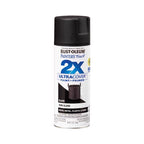 Rust-Oleum Painter's Touch 2X Ultra Cover Semi-Gloss Black Paint+Primer Spray Paint 12 oz - Case of 6