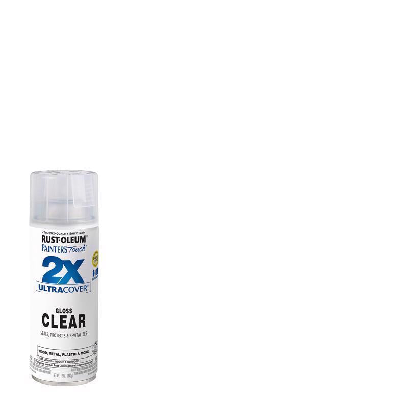 Rust-Oleum Painter's Touch 2X Ultra Cover Gloss Clear Acrylic Coating Spray Paint 12 oz - Case of 6