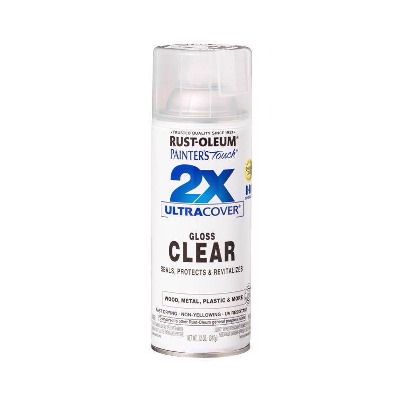 Rust-Oleum Painter's Touch 2X Ultra Cover Gloss Clear Acrylic Coating Spray Paint 12 oz - Case of 6