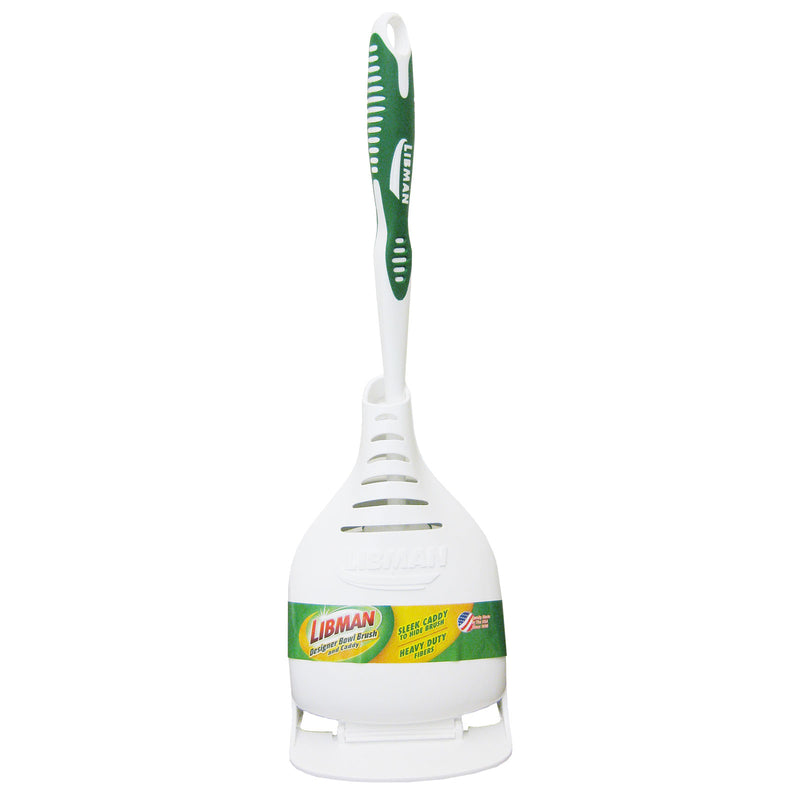 Libman 3 in. W Hard Bristle 12 in. Plastic/Rubber Handle Brush and Caddy - Case of 4