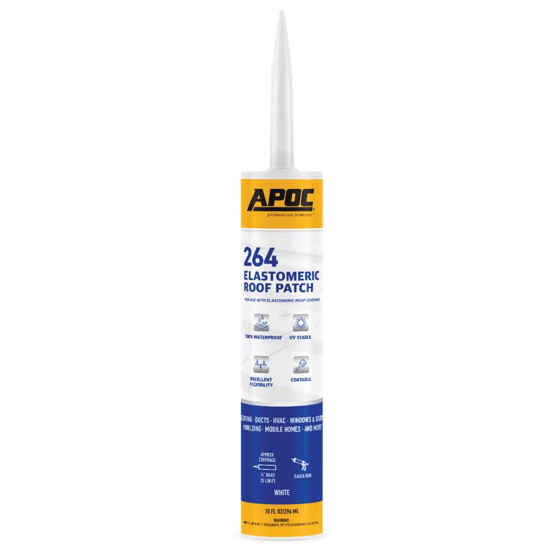 APOC Gloss White Elastomeric Roof Sealant 10.1 oz - Case of 12