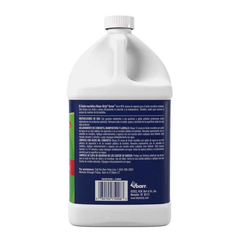 Klean Strip Green Muriatic Acid 1 gal Liquid - Case of 4