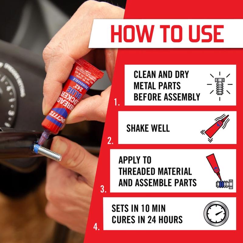 Loctite Medium Strength Threadlocker Liquid 0.2 oz