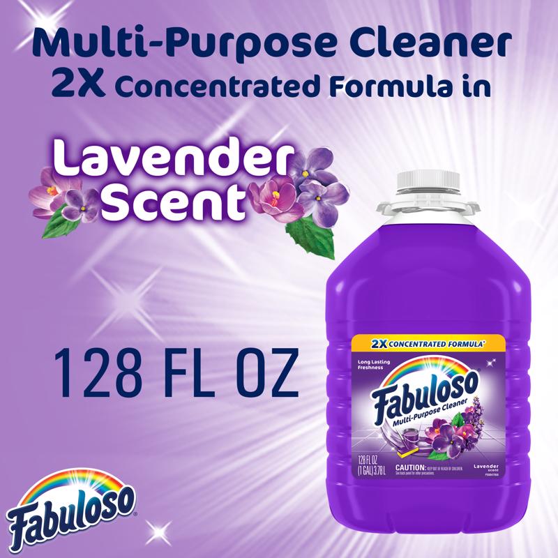Fabuloso Lavender Scent Multi-Purpose Cleaner Liquid 128 oz - Case of 4