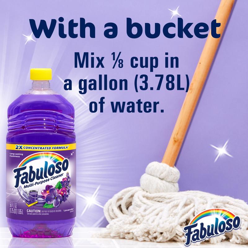 Fabuloso Lavender Scent Multi-Purpose Cleaner Liquid 128 oz - Case of 4
