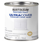 Rust-Oleum Painters Touch Semi-Gloss White Water-Based Ultra Cover Paint Exterior and Interior 0.5 p - Case of 6