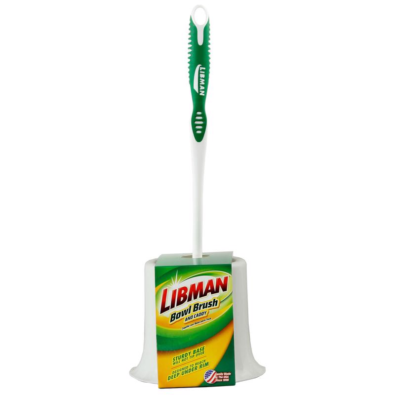 Libman 5.5 in. W Hard Bristle 14 in. Plastic/Rubber Handle Brush and Caddy - Case of 4