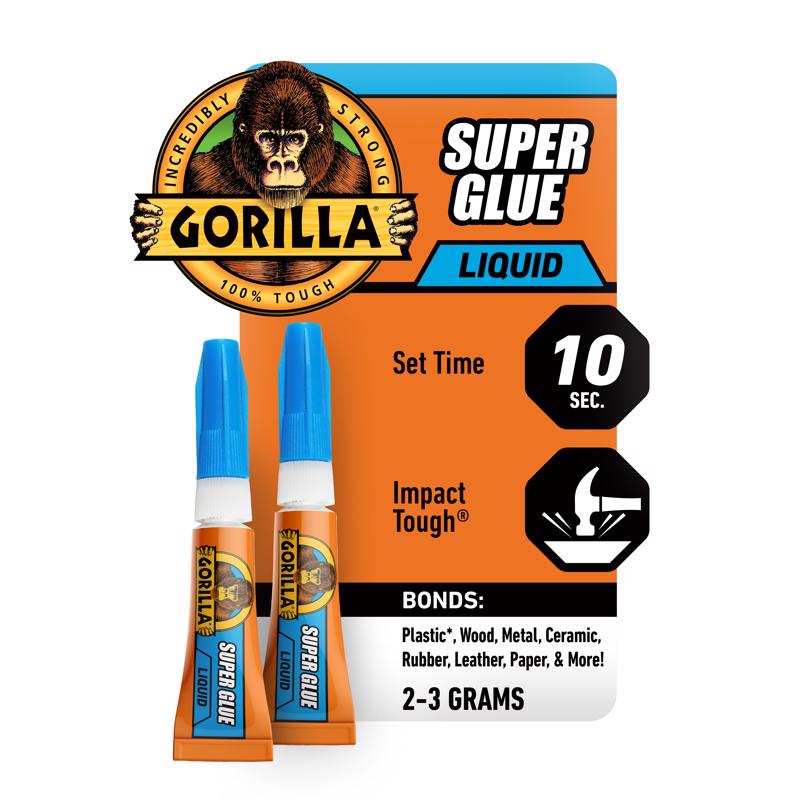 Gorilla High Strength Glue Clear Super Glue 0.22 oz - Case of 10