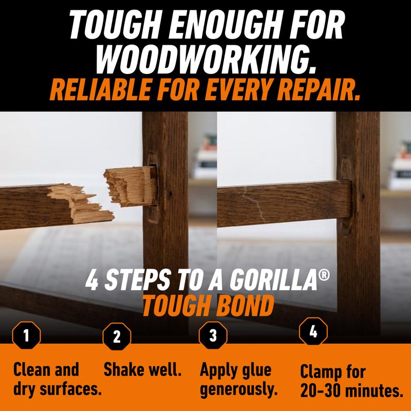 Gorilla Light Tan Wood Glue 4 oz