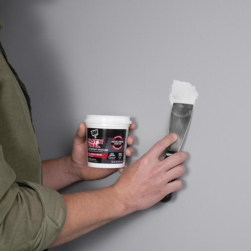 DAP Fast 'N Final Ready to Use White Lightweight Spackling Compound 16 oz - Case of 12