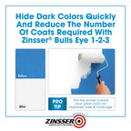 Zinsser Bulls-Eye 1-2-3 White Water-Based Styrenated Acrylic Primer and Sealer 1 qt - Case of 6