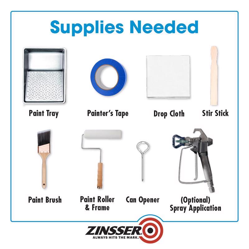 Zinsser Bulls-Eye 1-2-3 White Water-Based Styrenated Acrylic Primer and Sealer 1 qt - Case of 6