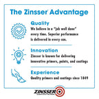 Zinsser Bulls-Eye 1-2-3 White Water-Based Styrenated Acrylic Primer and Sealer 1 qt - Case of 6