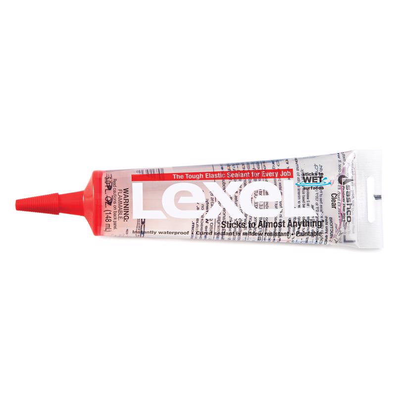 Sashco Lexel Clear Synthetic Rubber All Purpose Caulk 5 oz - Case of 12