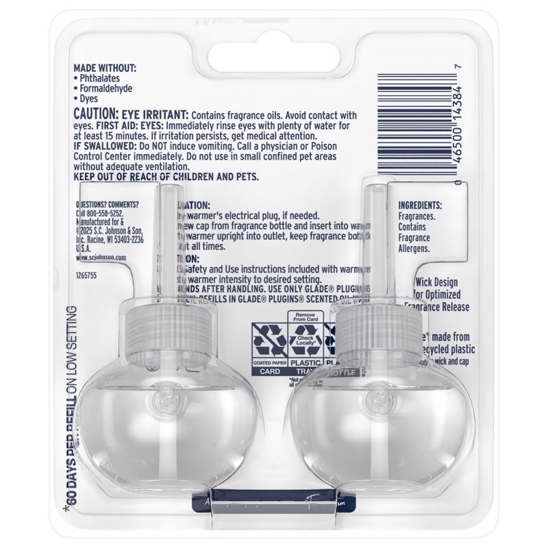 Glade Plug-Ins Clean Linen Scent Air Freshener Refill 1.34 oz Liquid - Case of 6