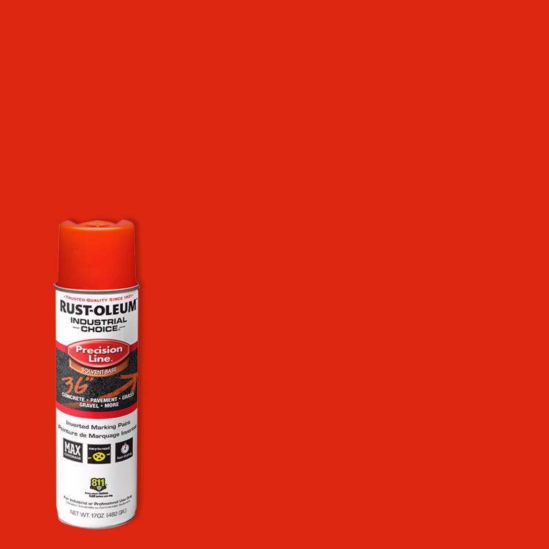 Rust-Oleum Industrial Choice Alert Orange Inverted Marking Paint 17 oz - Case of 6