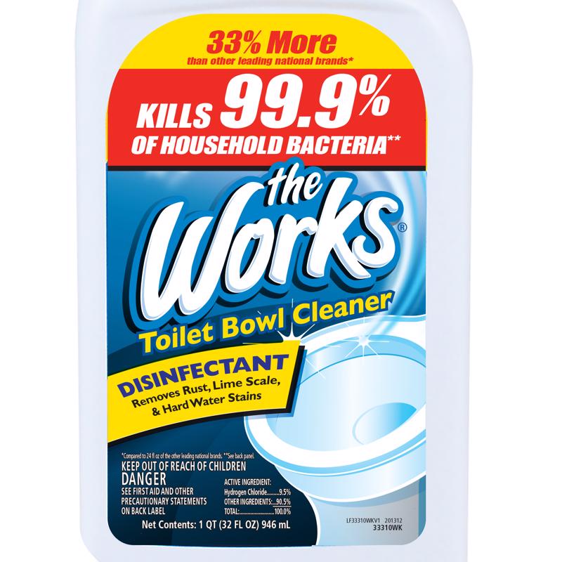 The Works No Scent Toilet Bowl Cleaner 32 oz Liquid - Case of 12