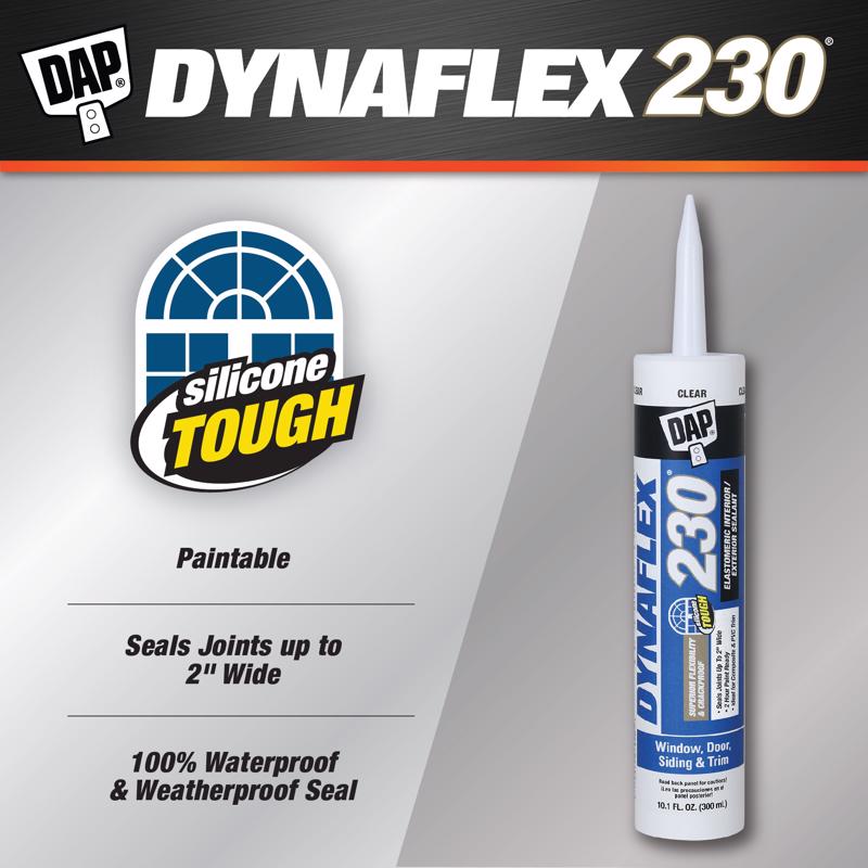 DAP Dynaflex 230 Clear Premium Latex Door/Siding/ Window Sealant 10.1 oz - Case of 12