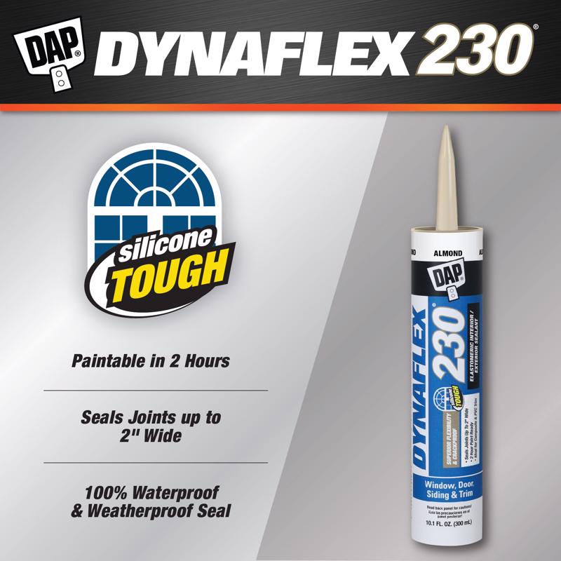 DAP Dynaflex 230 Almond Premium Latex Door/Siding/ Window Sealant 10.1 oz - Case of 12