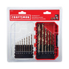 CRAFTSMAN Gold Oxide Drill Bit Set Round Shank 14 pc