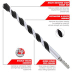 Diablo 3/16 in. X 6 in. L Multi-Material Carbide Tipped Hammer Drill Bit Hex Shank 1 pk