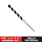 Diablo 3/8 in. X 6 in. L Multi-Material Carbide Tipped Hammer Drill Bit Hex Shank 1 pk