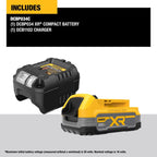 DeWalt 20V MAX XR DCBP034C 1.7 Ah Lithium-Ion Compact Battery and Charger Starter Kit 2 pc