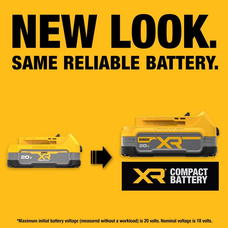 DeWalt 20V MAX XR DCBP034C 1.7 Ah Lithium-Ion Compact Battery and Charger Starter Kit 2 pc