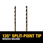 DeWalt Black & Gold 1/16 in. X 1.88 in. L High Speed Steel Drill Bit Straight Shank 2 pc