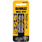 DeWalt Max Fit Phillips #2 X 2 in. L Screwdriver Bit Set Steel 2 pk