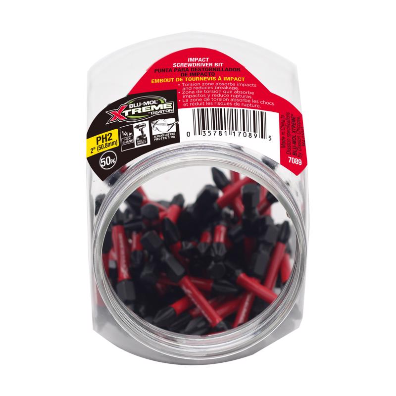 Blu-Mol Xtreme Phillips 2 in. L Screwdriver Bit S2 Tool Steel 1 pc - Case of 50