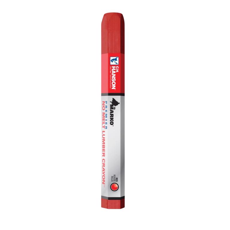 C.H. Hanson Premier No Melt 4.5 in. L Lumber Crayon Red 1 pc - Case of 12