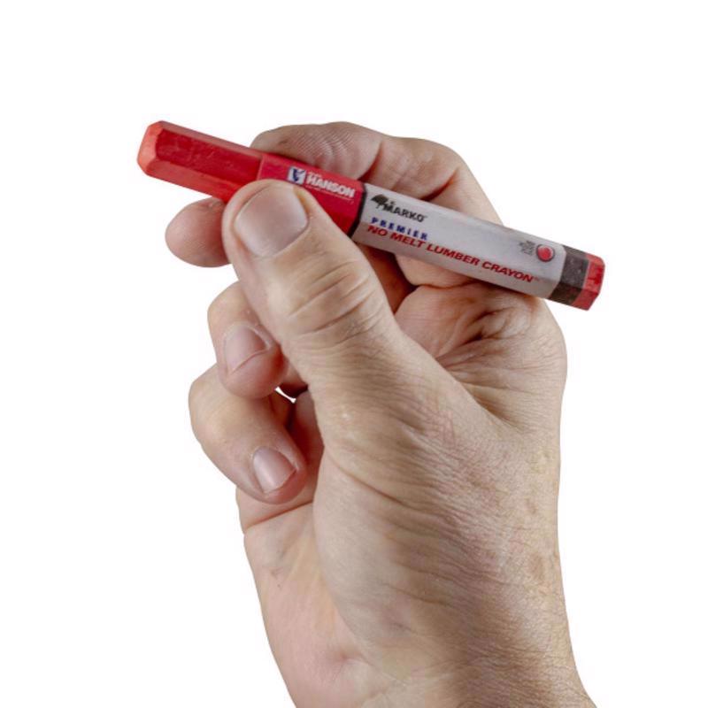 C.H. Hanson Premier No Melt 4.5 in. L Lumber Crayon Red 1 pc - Case of 12