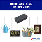 Magnet Source 1.875 in. L X .875 in. W Black Block Magnets 3 lb. pull 2 pc