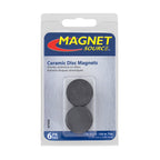Magnet Source .156 in. L X .97 in. W Black Disc Magnets 0.8 lb. pull 6 pc