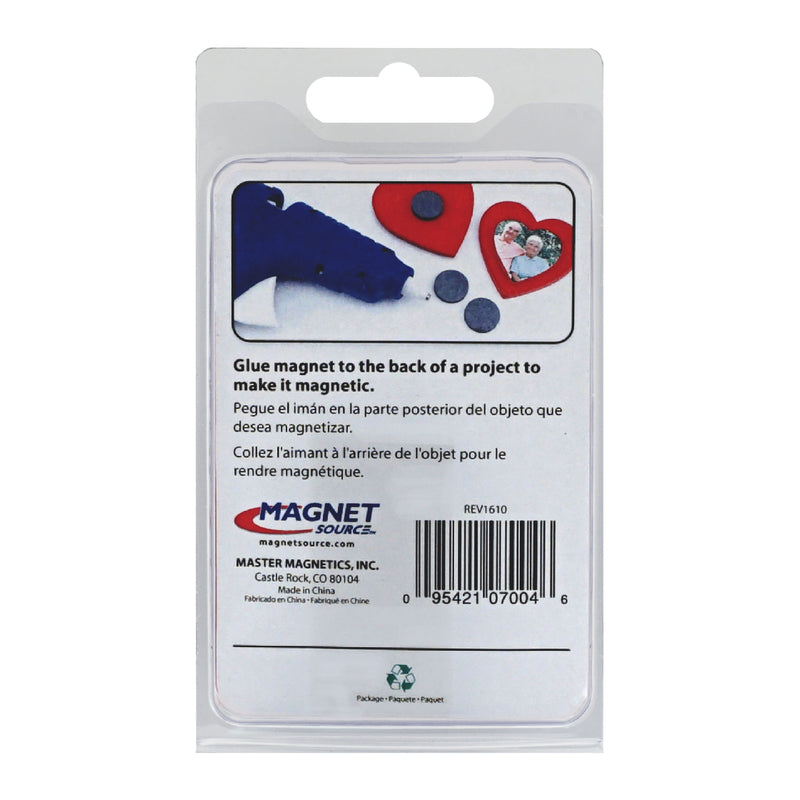 Magnet Source .156 in. L X .97 in. W Black Disc Magnets 0.8 lb. pull 6 pc