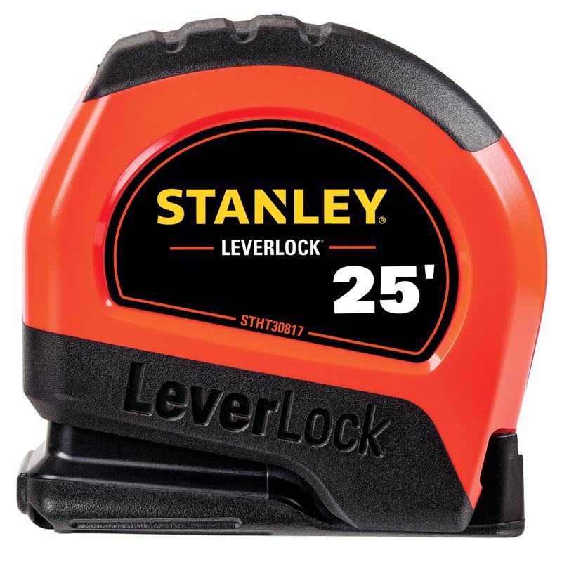 STANLEY LeverLock 25 ft. L X 1 in. W Compact Tape Measure 1 pk