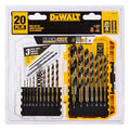DeWalt BLACK & GOLD Assorted High Speed Steel Split Point Drill Bit Set Straight Shank 20 pc