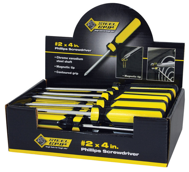 Steel Grip #2 X 4 in. L Phillips Screwdriver 1 pc - Case of 24