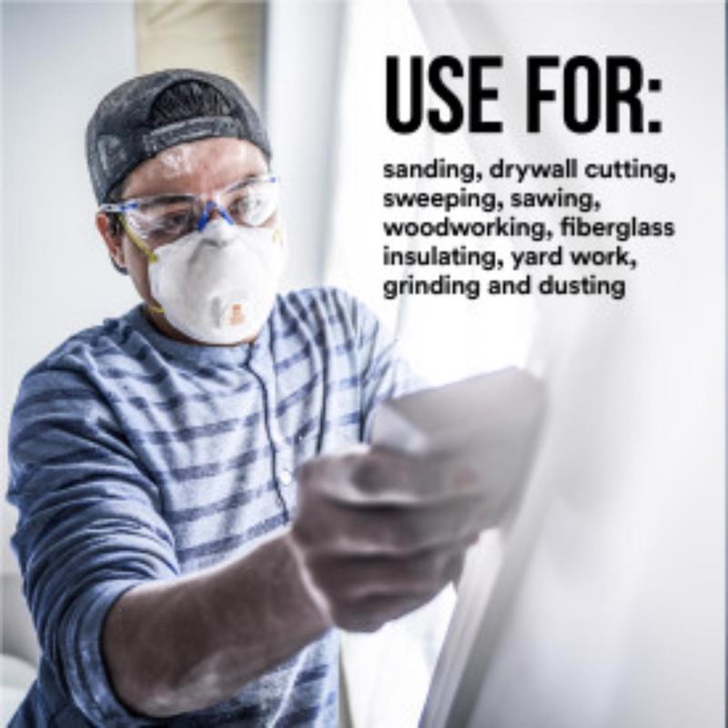 3M N95 Sanding and Fiberglass Disposable Respirator Valved White 2 pc - Case of 6