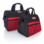 CRAFTSMAN 13 in. W X 18 in. H Ballistic Nylon Tool Bag Set Black/Red 2 pc