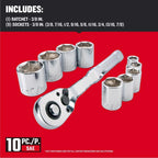CRAFTSMAN 3/8 in. drive SAE 6 Point Socket Set 10 pc
