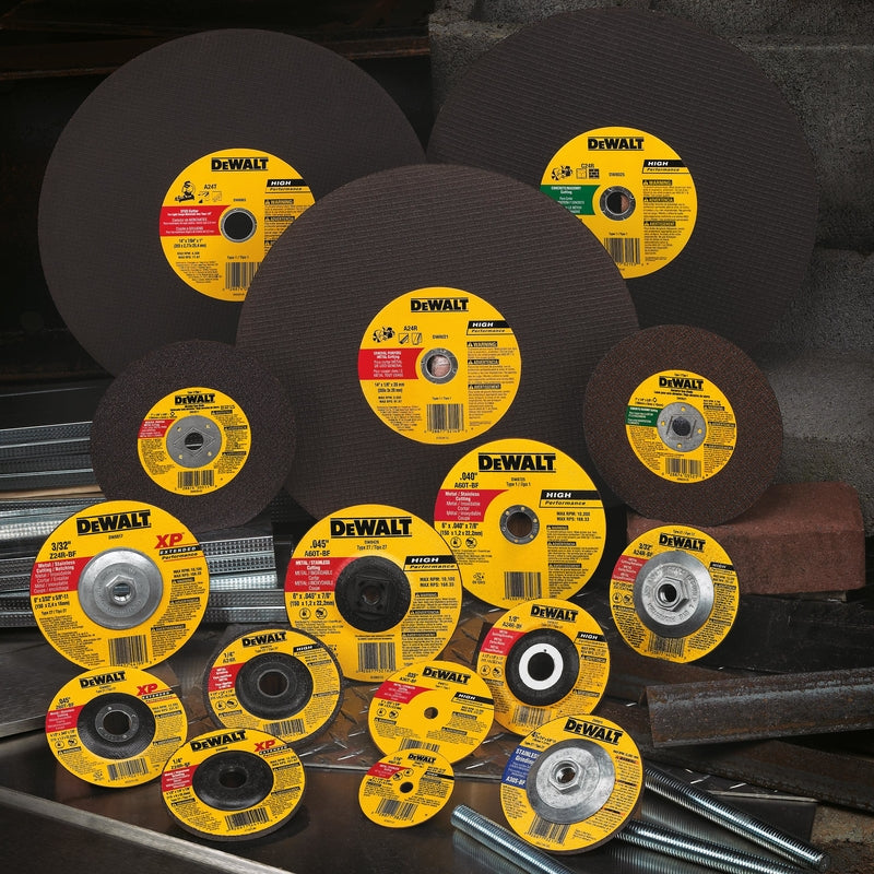 DeWalt High Performance 6 in. D X 7/8 in. X .045 in. thick Aluminum Oxide Cut-Off Wheel 1 pc