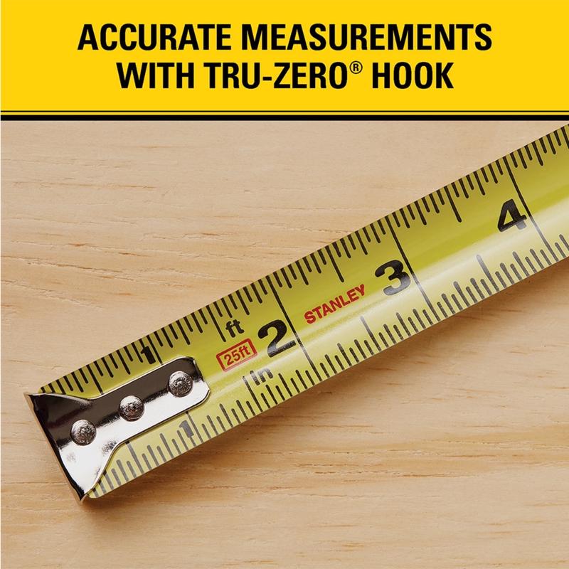 STANLEY PowerLock 25 ft. L X 1 in. W Compact Tape Measure 1 pk